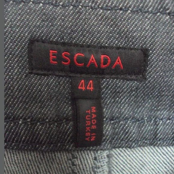 ESCADA NWOT Grey Denim Pants Wide Leg Size 44